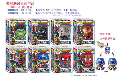POP四寸Q版变脸联盟公仔
8款混装 - OBL10076615