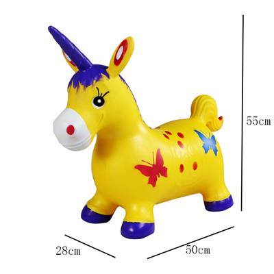 LARGE PAINTED INFLATABLE JUMPING UNICORN - OBL10078431
