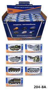 1只开窗盒1:64俄文回力合金车
军事7款混装，加大展示盒48只装 - OBL10078957