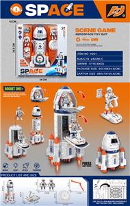 航天太空返回
舱空间站益智
DIY拼装玩具（
灯光音乐，包
电池） - OBL10093729