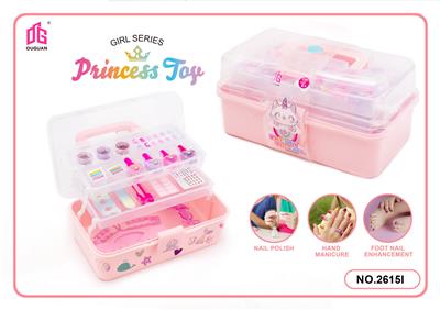 儿童彩妆化妆品饰品手提箱美甲梳扮女孩玩具过家家新款DIY套装 - OBL10095614
