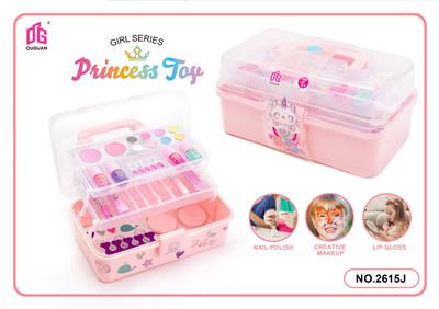 儿童彩妆化妆品饰品手提箱美甲梳扮女孩玩具过家家新款DIY套装 - OBL10095615