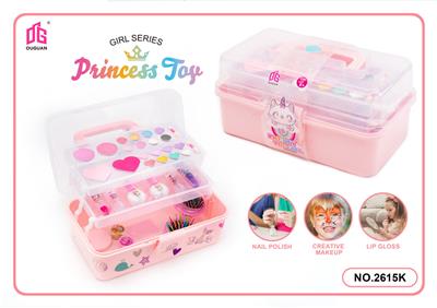 儿童彩妆化妆品饰品手提箱美甲梳扮女孩玩具过家家新款DIY套装 - OBL10095616