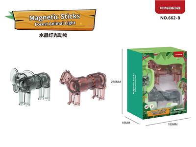 (GCC)水晶灯光动物(磁力棒系列)(6PCS) - OBL10097128