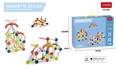 (GCC)实色智慧磁力棒（小尺寸) (74PCS) - OBL10097139