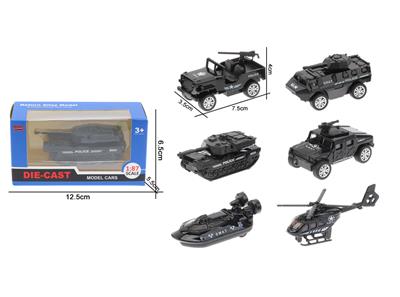 特警车模型（6款混/开窗盒） - OBL10102370