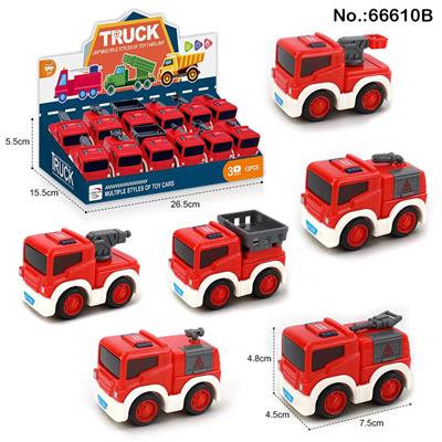 卡通回力消防车（12PCS） - OBL10111820