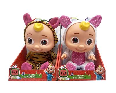 8寸全身搪胶Cocomelon宝宝JJ西瓜校巴（带音乐） - OBL10112662