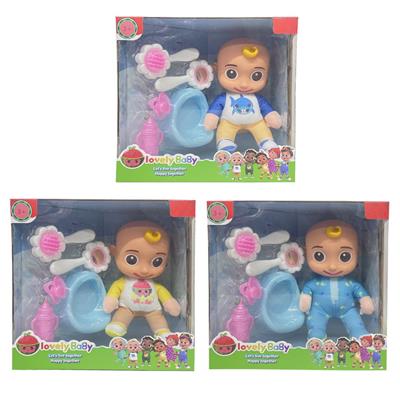 14寸棉身搪胶头cocomelon西瓜校巴JJ超级宝贝带音乐 - OBL10112802