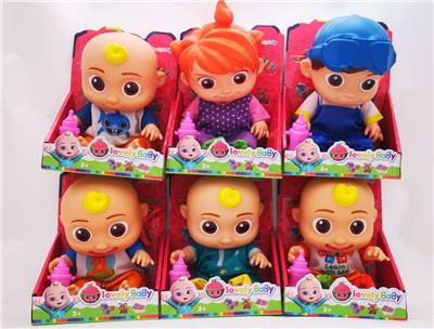 10寸搪胶cocomelon西瓜校巴带音乐 - OBL10112804