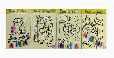 27.5*20.5CM宽9色沙画 - OBL10118201