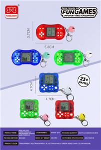 长圆+绵宝形迷你游戏机钥匙扣铃铛挂件两款混装 - OBL10118646