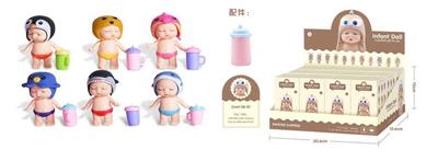 3.5寸可爱睡娃公仔带功能喝水拉尿12PC - OBL10119604