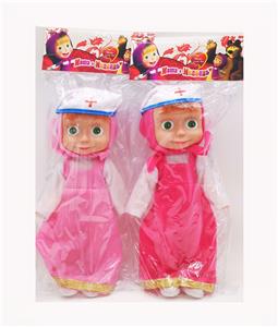 10寸空身带IC玛莎娃娃 带医生帽（粉色、玫红色） 2款混 - OBL10120070