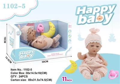 11寸新生婴儿全搪胶娃娃 - OBL10123924