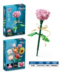 益智女孩花艺积木七彩灯光康乃馨        （108PCS）（可4款混装） - OBL10134184