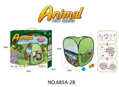 动物主题帐篷（方型）/儿童室内外游戏屋 带海洋球 - OBL10135645