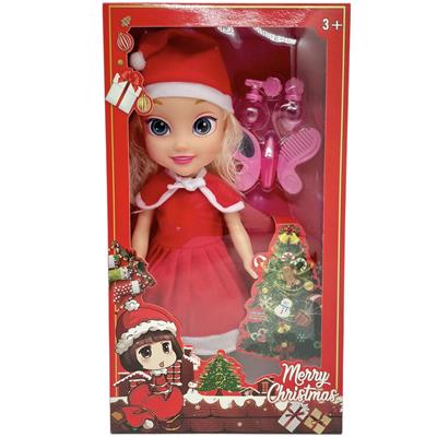 14寸全身搪胶3D眼睛圣诞服装冰雪娃娃带圣诞歌曲带蝴蝶配件 - OBL10146614