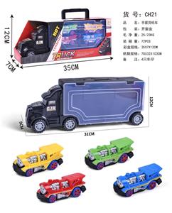 手提货柜车载4只滑行火车头 - OBL10153773
