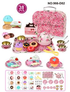 过家家马口铁玫瑰花茶具+甜品 - OBL10161090