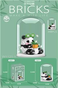 福宝抱竹子 348PCS   带罩灯光版 - OBL10161509