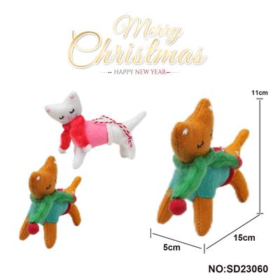 工艺圣诞挂件圣诞小吊---小猫（黄/白） - OBL10162903