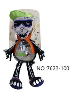 毛绒万圣节骷颅头背包玩偶，带透明身体（可装糖，可收纳） - OBL10163125