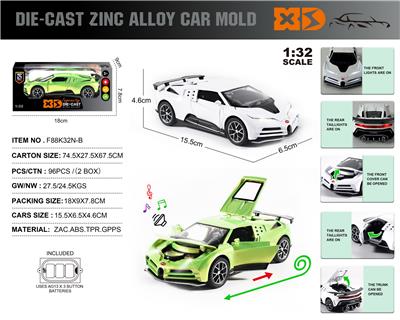 ENGLISH 1:32 DIE-CAST ZINC ALLOY LIGHTING AND SOUND EFFECTS BUGATTI CENTODIECI 110TH ANNIVERSARY\ LIMITED EDITION CAR MODEL - OBL10164835