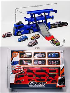 滑行弹射拖头车载6只滑行合金跑车 - OBL10174524