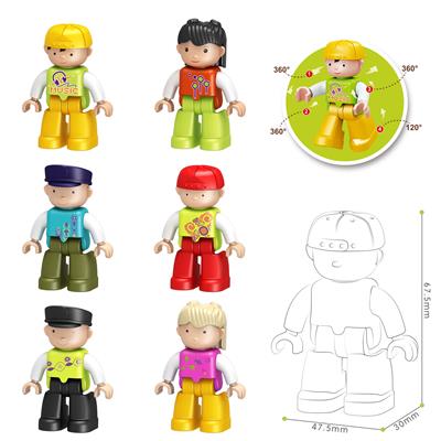 6IN1大颗粒积木人仔/角色公仔/卡通系列 - OBL10175648