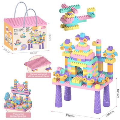 DIY颗粒积木桌套装360PCS/马卡龙色系 - OBL10175789