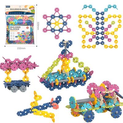DIY拼装雪花积木180PCS    /大号厚款4.0/莫兰迪色系 - OBL10175938
