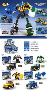 益智城市积木回力变形车系列 （54-64PCS）   四款混装 - OBL10183608