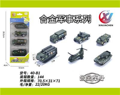 4只条装1:64 合金滑行军事系列（6款混装） - OBL10187551