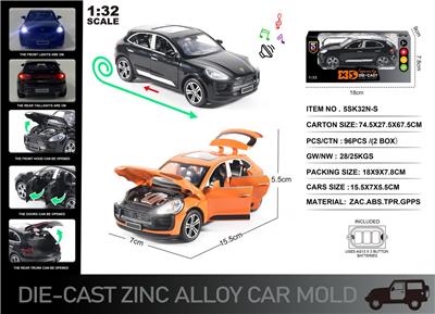 英文1:32压铸锌合金灯光音效保时捷Macan车模 - OBL10190442