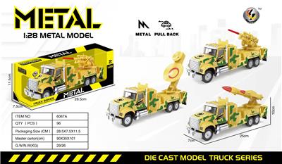 1:28 美式沙漠黄回力合金军事车 - OBL10190482