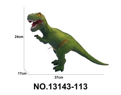 17寸 小号霸王龙搪胶恐龙动物环保PVC填棉带IC用2粒AG13包电 - OBL10192140