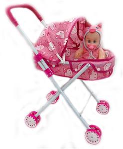 14寸奶嘴娃娃娃+婴儿遮阳手推车（塑料圈） - OBL10197933