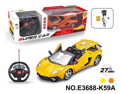 1:18兰博基尼敞篷遥控车开三门（配大方向盘遥控器，充电器，充电电池） - OBL10199728