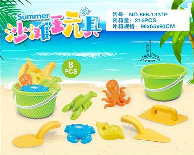 绿桶配沙滩配件(8PCS） - OBL10200328