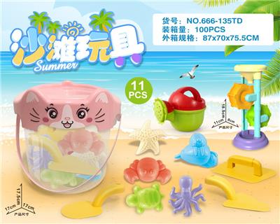 猫桶配沙滩配件+沙漏(11PCS) - OBL10200342