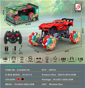 2.4G蜘蛛怪兽大脚怪侧行遥控车带灯带音乐（包电）开窗盒 - OBL10200953