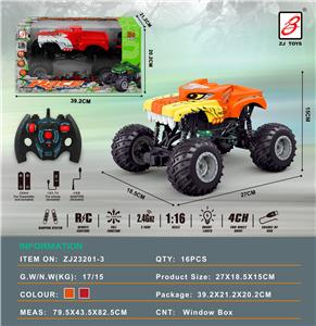 2.4G老虎攀爬遥控车带灯（包电）           开窗盒 - OBL10200956