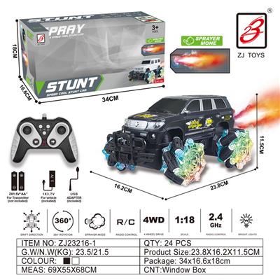 2.4G 9通喷雾遥控车1：18（开窗盒）              车轮带灯（丰田陆巡彩印） - OBL10201050