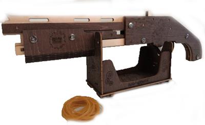 木质DIY组装（莫斯伯格霰弹枪）模型皮筋手枪 - OBL10203669