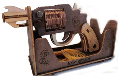 木质DIY组装（柯尔特执法者）模型皮筋手枪 - OBL10203670
