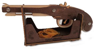 木质DIY组装（燧发火枪）模型皮筋手枪 - OBL10203671