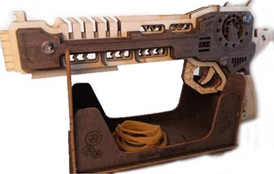 木质DIY组装（猎神）模型皮筋手枪 - OBL10203675