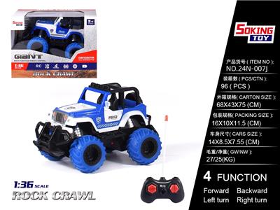 1:36牧马人警车遥控车（不包电） - OBL10205207