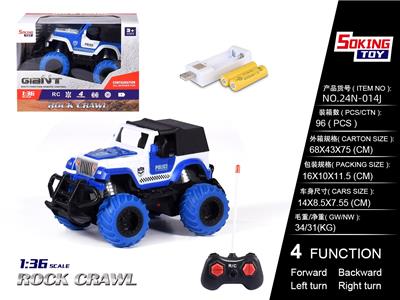 1:36吉普警车遥控车（包电）带USB - OBL10205239